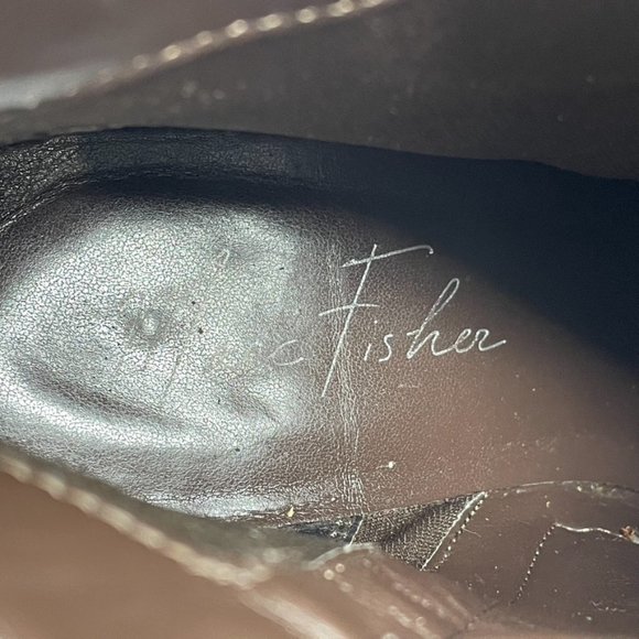 Marc Fisher Womens Brown Leather Side Zip Heel Bootie  Size 7.5 READ Description - Picture 7 of 9